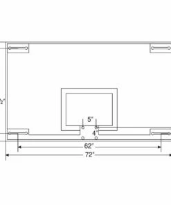 Bison 42''x72" Unbreakable Short Glass Basketball Backboard, BA42XL -Basketball Sales Store a55 300 new 01 1
