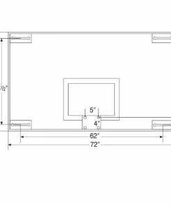 Bison 42''x72" Standard Short Glass Basketball Backboard, BA42E 5 Bison 42''x72" Standard Short Glass Basketball Backboard, BA42E -Basketball Sales Store a55 301 new 01 1