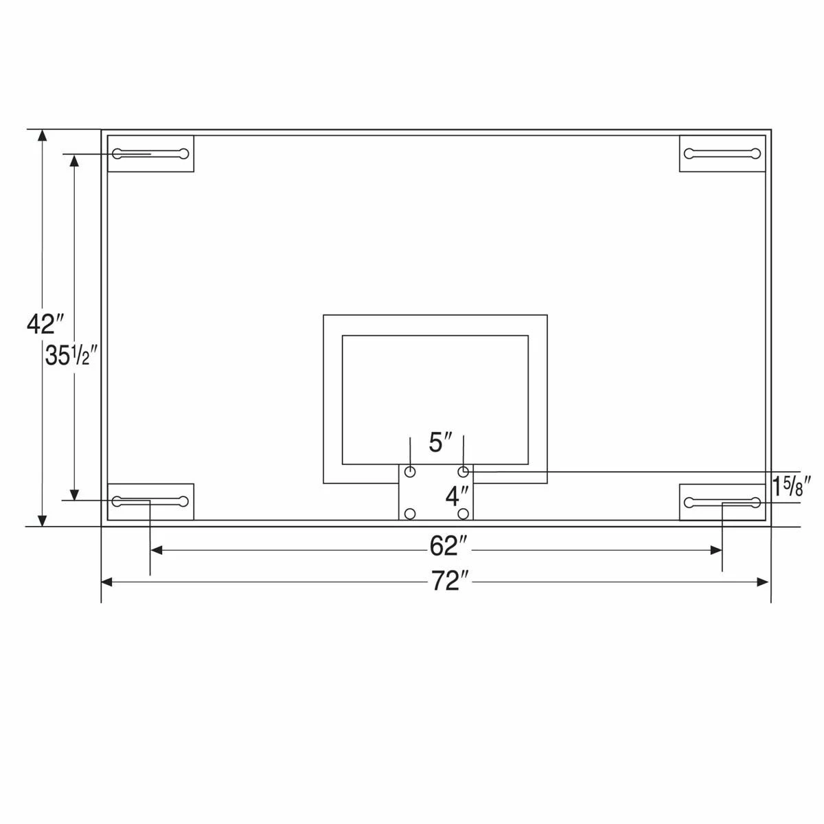 Bison 42''x72" Standard Short Glass Basketball Backboard, BA42E 3 Bison 42''x72" Standard Short Glass Basketball Backboard, BA42E - Image 3