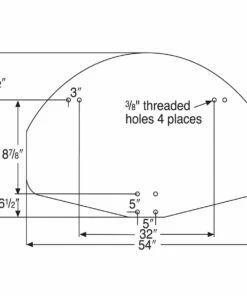 Bison Aluminum Fan Basketball Backboard, w/ Border, BA475SS -Basketball Sales Store a55 311 new 01 1