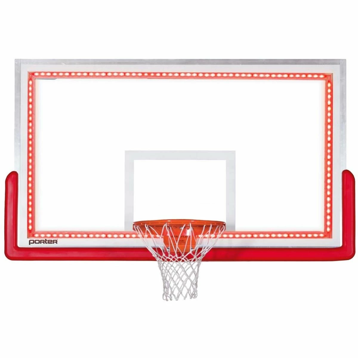 Porter 42"x72" Glass Basketball Backboard w/ LED Perimeter Light System, 002080L2 2 Porter 42"x72" Glass Basketball Backboard w/ LED Perimeter Light System, 002080L2 - Image 2