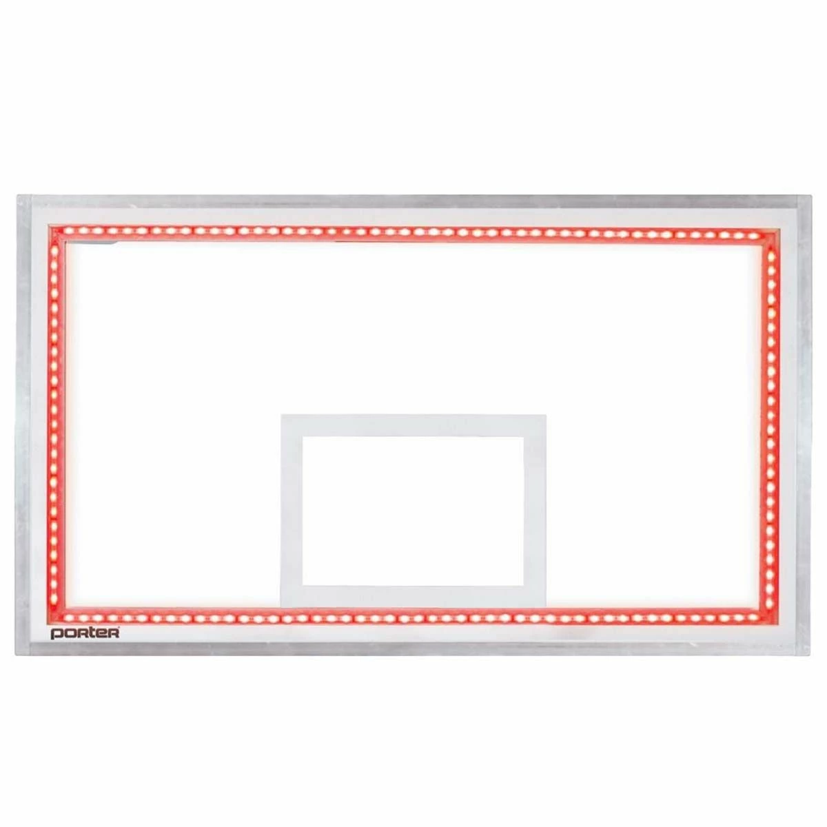 Porter 42"x72" Glass Basketball Backboard w/ LED Perimeter Light System, 002080L2 1 Porter 42"x72" Glass Basketball Backboard w/ LED Perimeter Light System, 002080L2