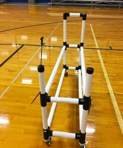 Power Dribble 10 Ball Cart Rack w/ Built-In Pump