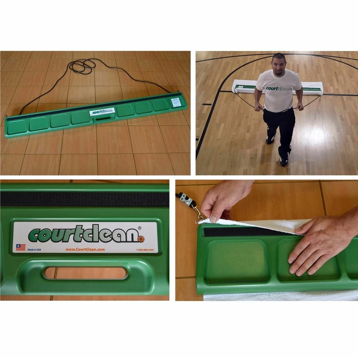 Court Clean 6' Basketball Court Cleaning Damp Mop System, TKH102 5 Court Clean 6' Basketball Court Cleaning Damp Mop System, TKH102 - Image 5