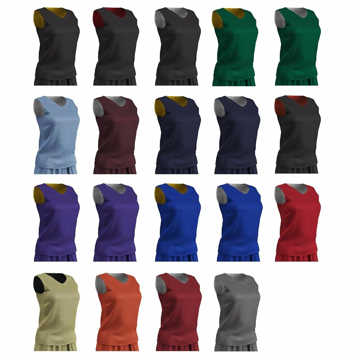 Champro Zone WOMEN'S Reversible Basketball Jersey, BBJPW 2 Champro Zone WOMEN'S Reversible Basketball Jersey, BBJPW - Image 2