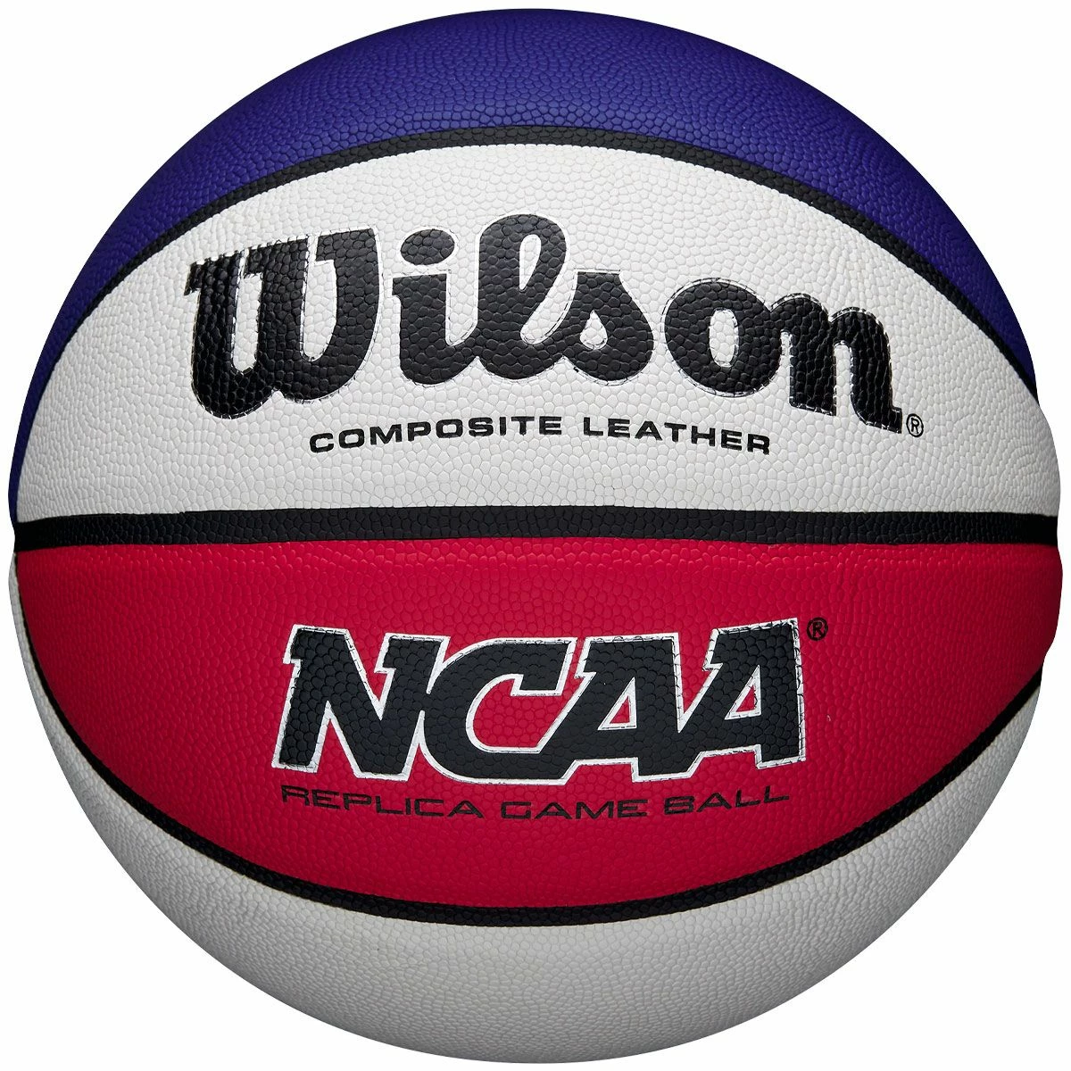 Wilson NCAA Replica 29.5" Men's Basketball, Red/White/Blue 1 Wilson NCAA Replica 29.5" Men's Basketball, Red/White/Blue
