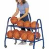 Jaypro 18 Ball Heavy Duty Basketball Ball Cart, BBC-18 Red