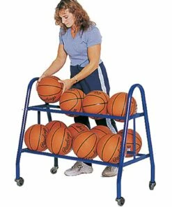 Jaypro 18 Ball Heavy Duty Basketball Ball Cart, BBC-18 Red
