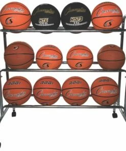 Champion 12 Ball Wide Base Basketball Ball Rack, BRC3