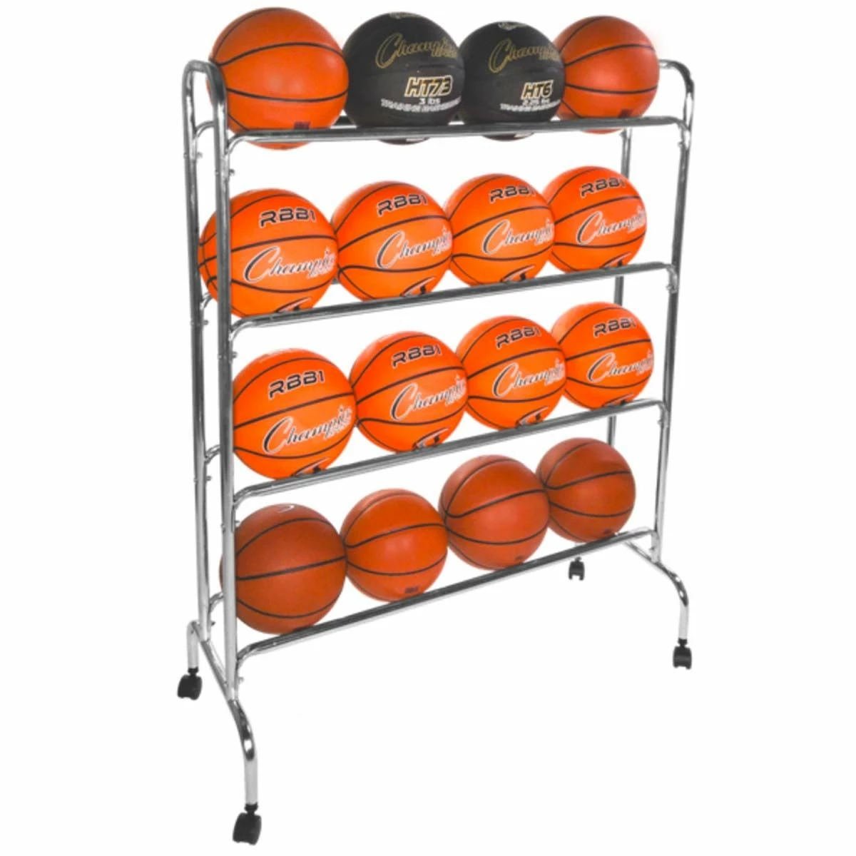 Champion 16 ball Wide Base Basketball Ball Rack, BRC4 1 Champion 16 ball Wide Base Basketball Ball Rack, BRC4