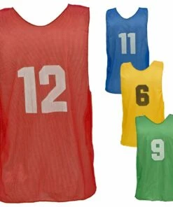 Champion ADULT Numbered Scrimmage Vest Pinnies, PSAN Scarlet