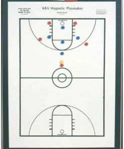 KBA Magnetic Playmaker Basketball Coaching Board, 18"x24"