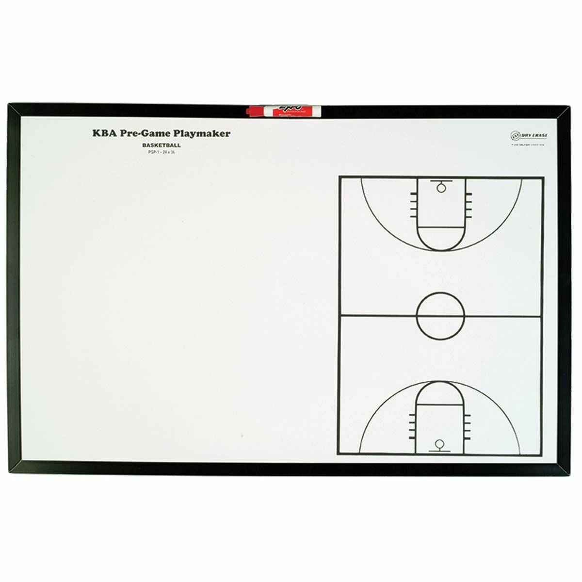 KBA 24"H x 36"W Pre-Game Basketball Playmaker Dry Erase Coaching Board, PGP-1 1 KBA 24"H x 36"W Pre-Game Basketball Playmaker Dry Erase Coaching Board, PGP-1